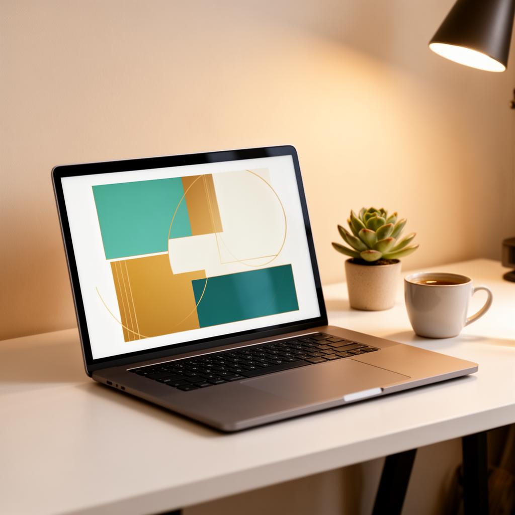 Professional entrepreneur reviewing a polished business website on a modern laptop